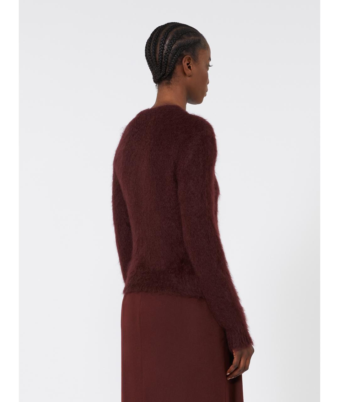 MAX MARA Бордовый шерстяной джемпер / свитер, фото 4