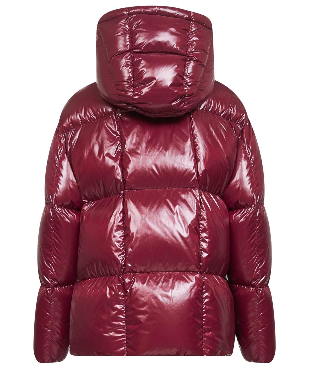 MONCLER Бордовая полиамидовая куртка, фото 2