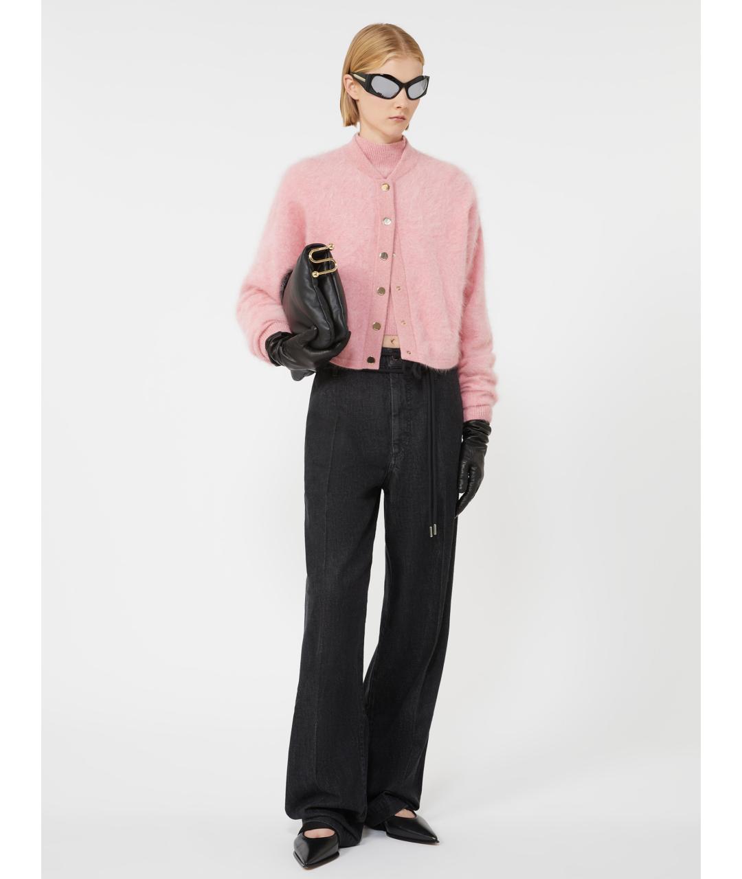 SPORTMAX Черные хлопковые прямые джинсы, фото 2