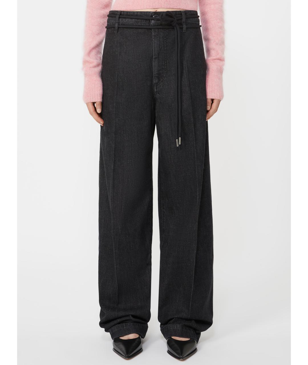SPORTMAX Черные хлопковые прямые джинсы, фото 3