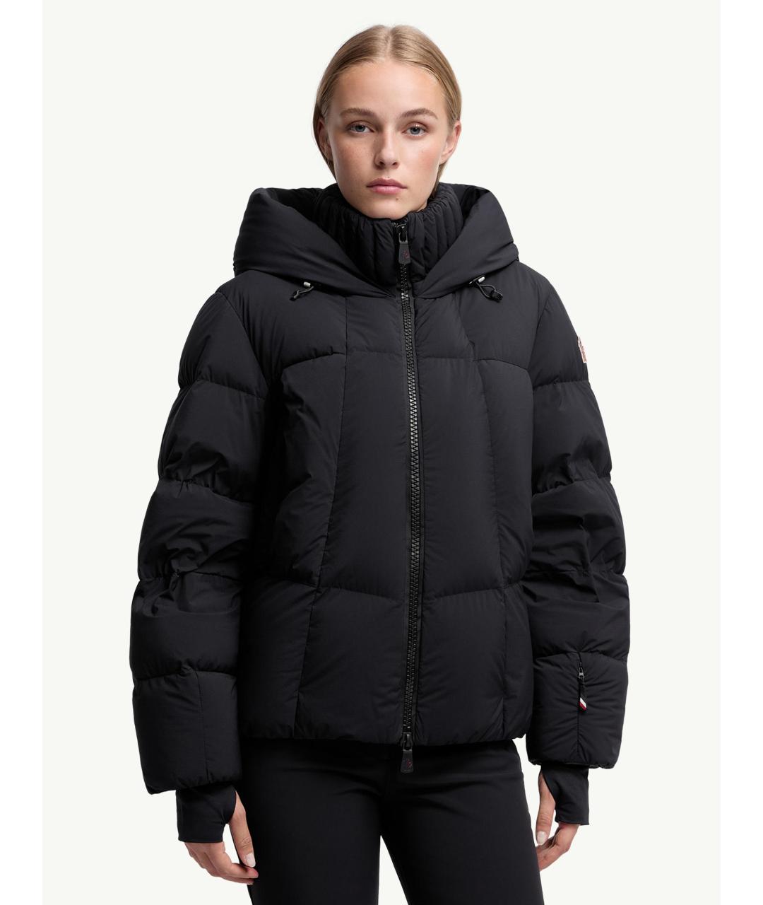 MONCLER Черный полиамидовый пуховик, фото 3