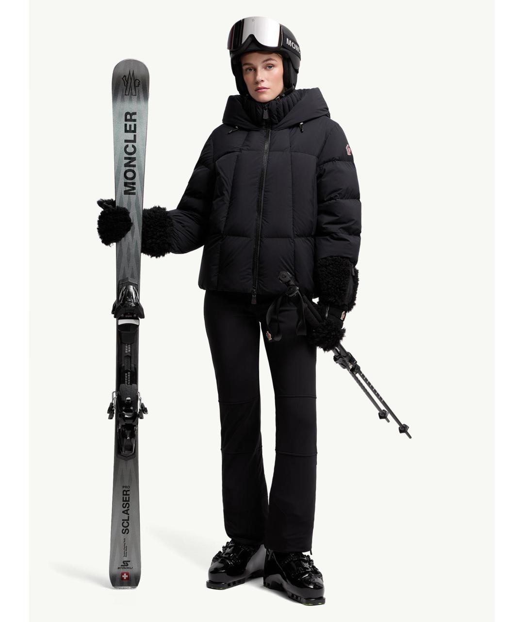 MONCLER Черный полиамидовый пуховик, фото 2