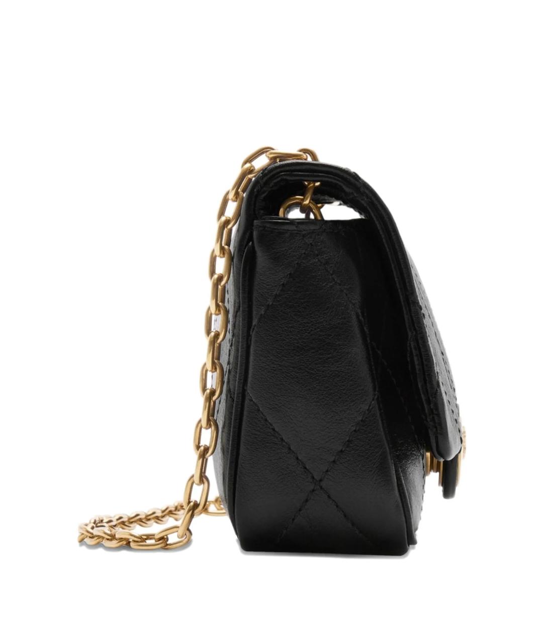 BURBERRY Черная кожаная сумка через плечо, фото 2