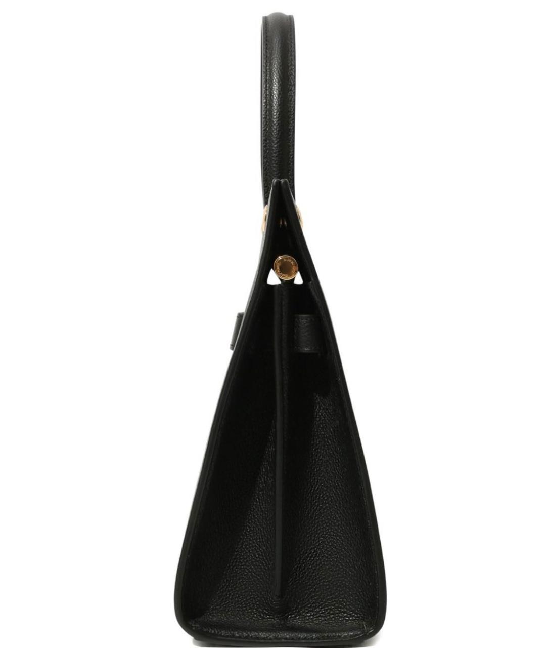 BURBERRY Черная кожаная сумка тоут, фото 3