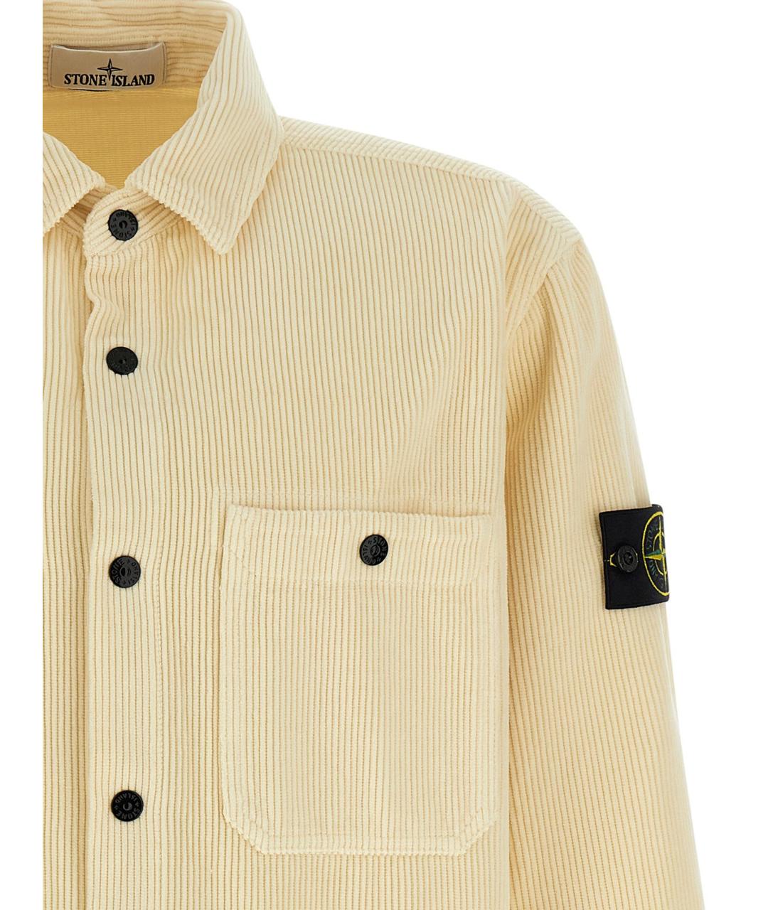 STONE ISLAND Бежевая хлопковая куртка, фото 3