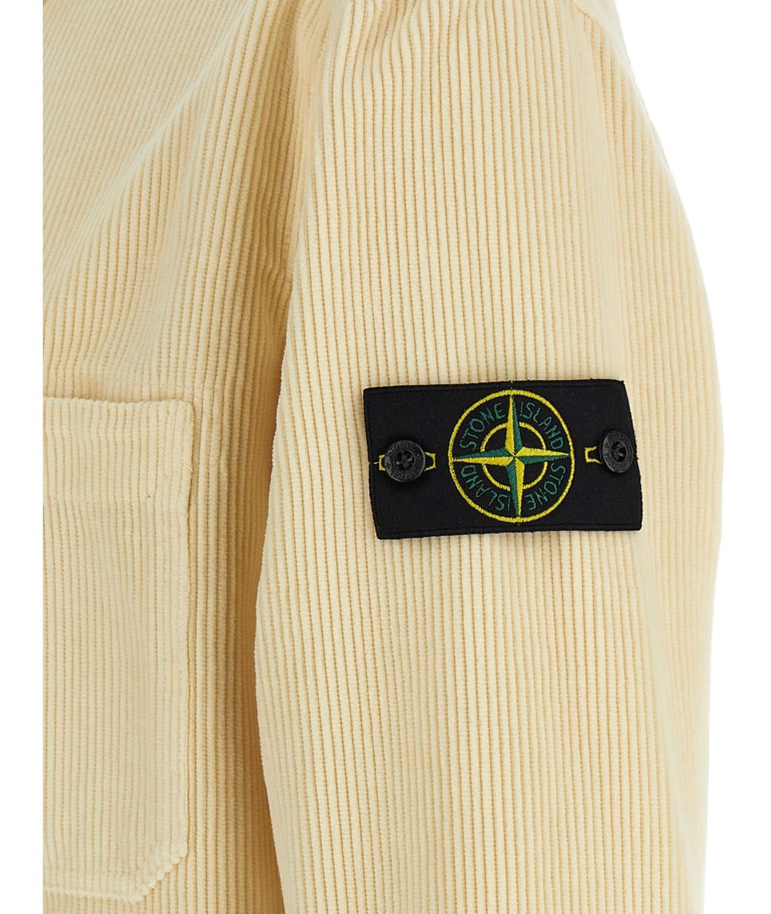 STONE ISLAND Бежевая хлопковая куртка, фото 4