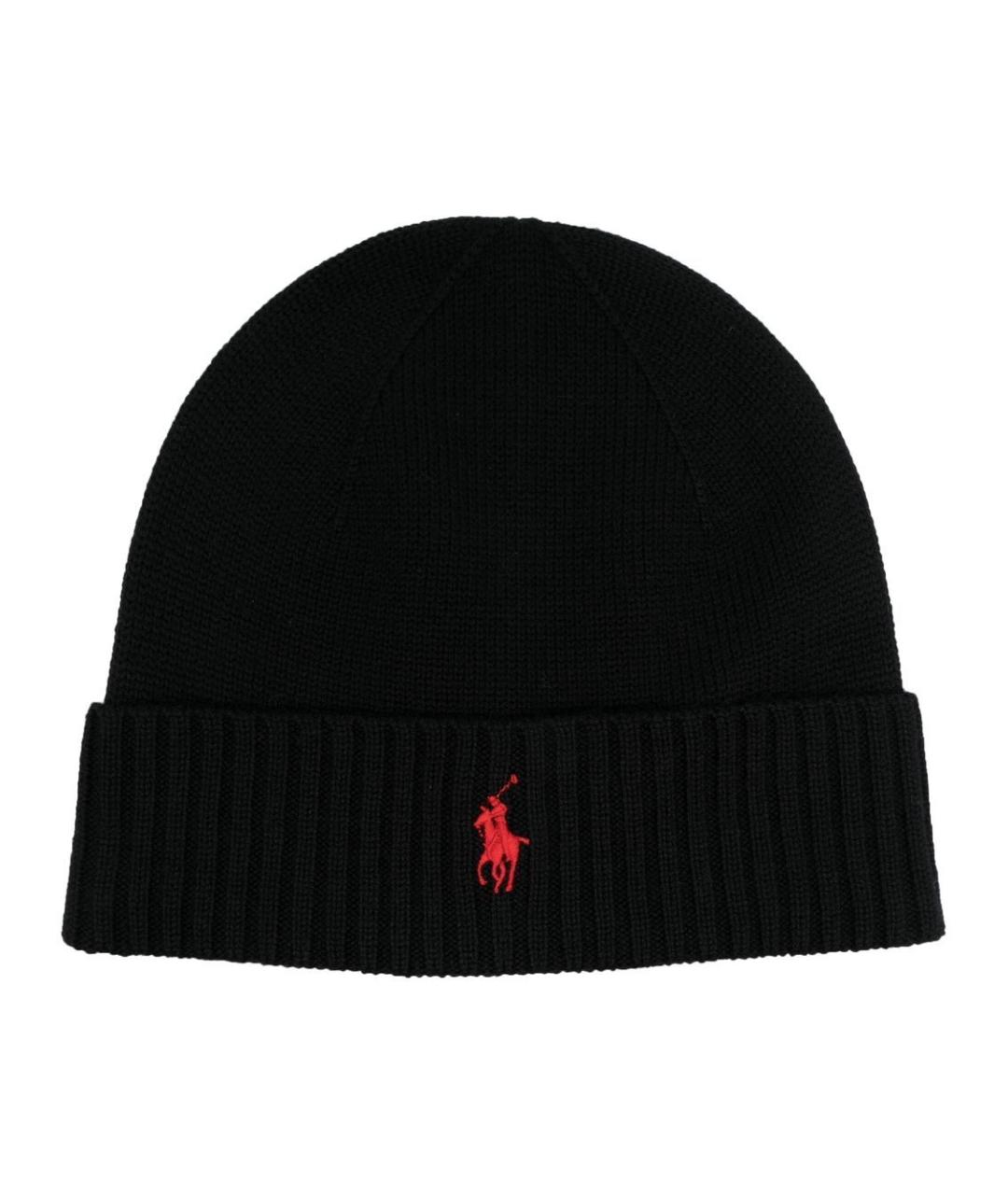 POLO RALPH LAUREN Черная шерстяная шапка, фото 1