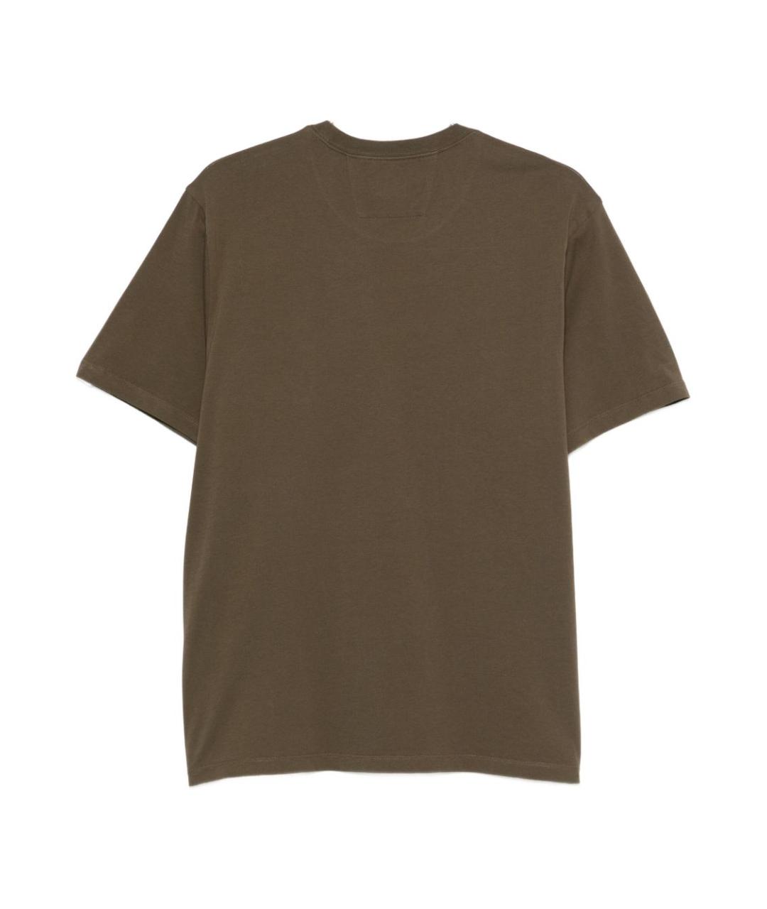 CP COMPANY Зеленая хлопковая футболка, фото 2