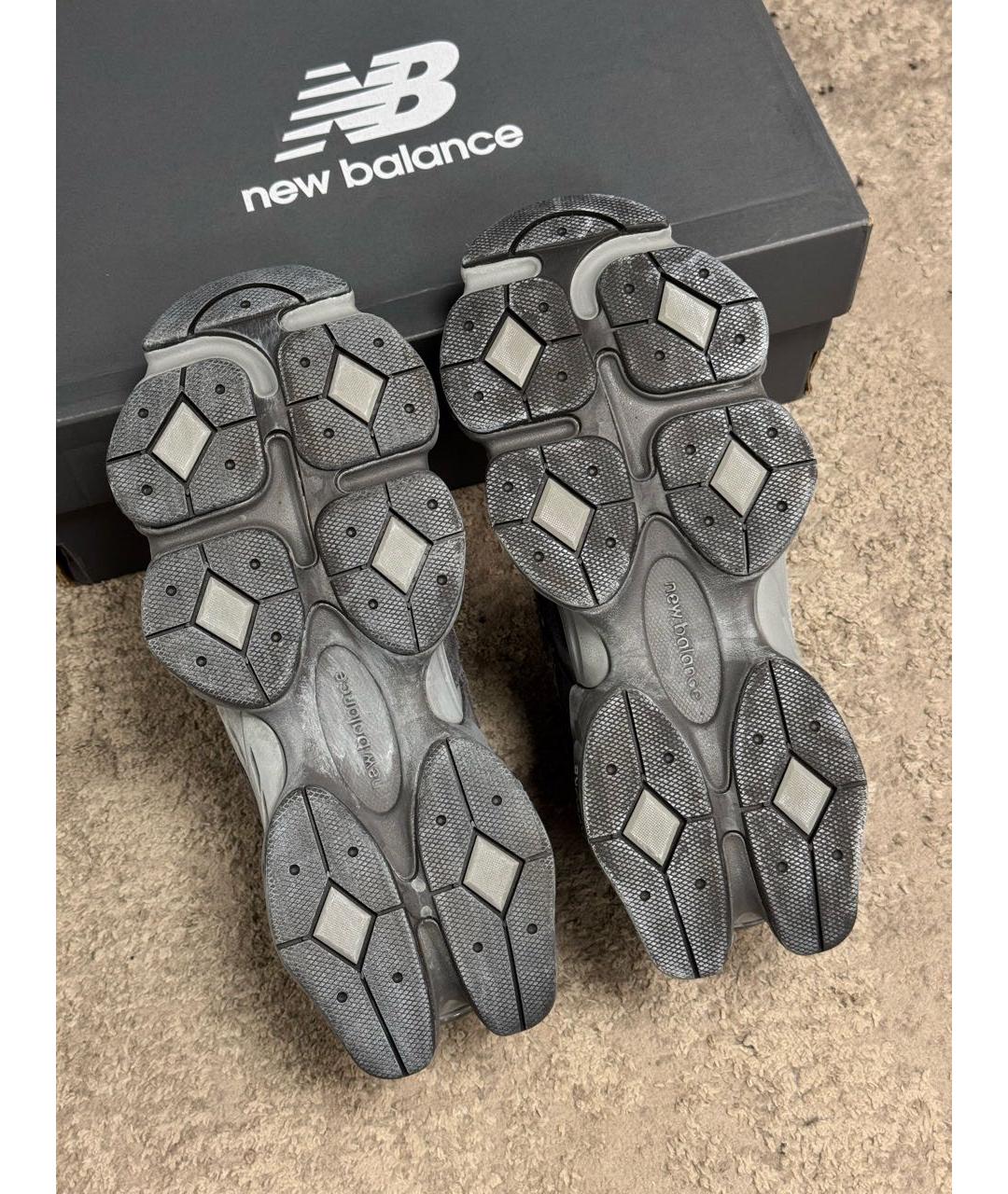 NEW BALANCE Антрацитовые замшевые низкие кроссовки / кеды, фото 7