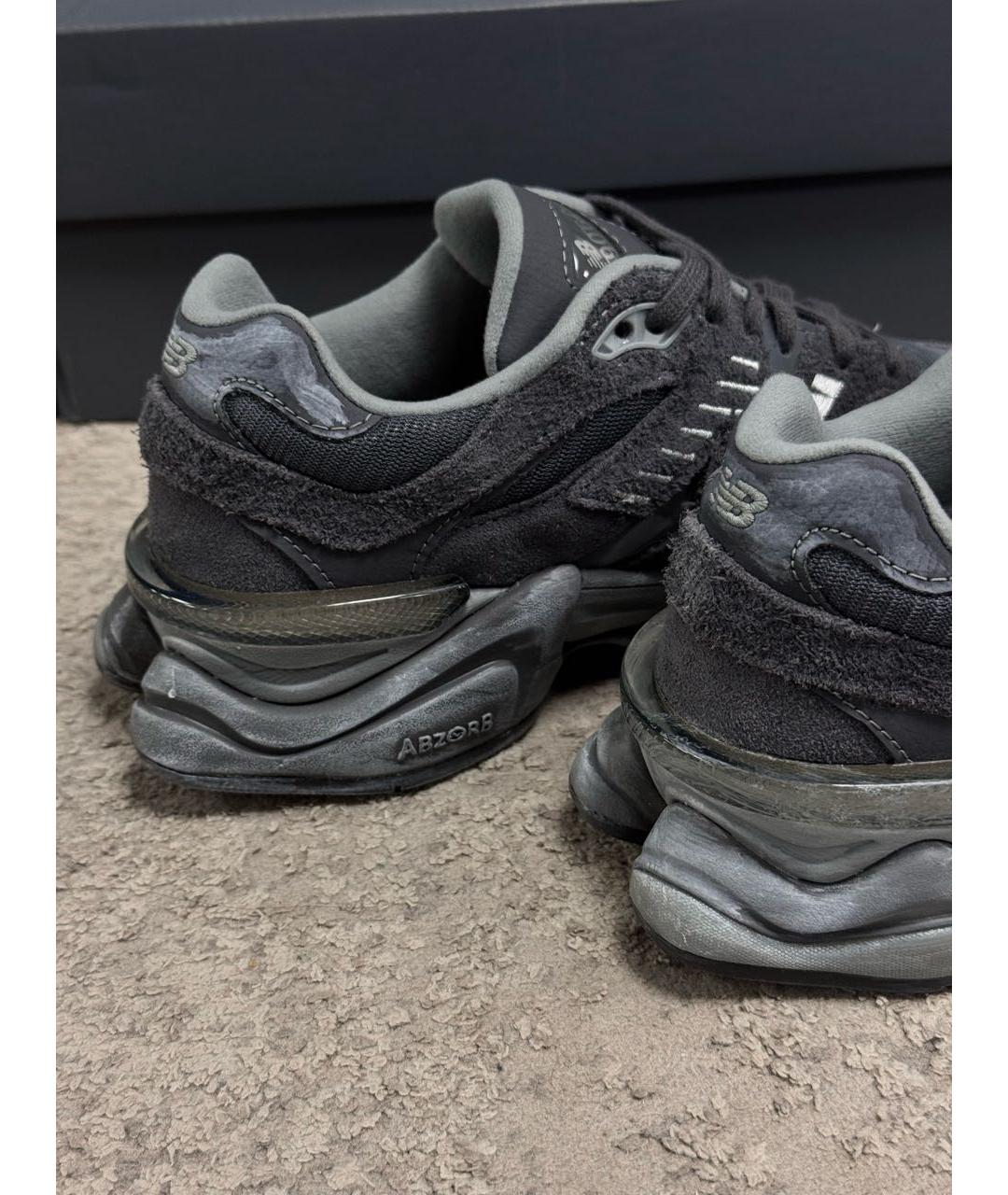 NEW BALANCE Антрацитовые замшевые низкие кроссовки / кеды, фото 6