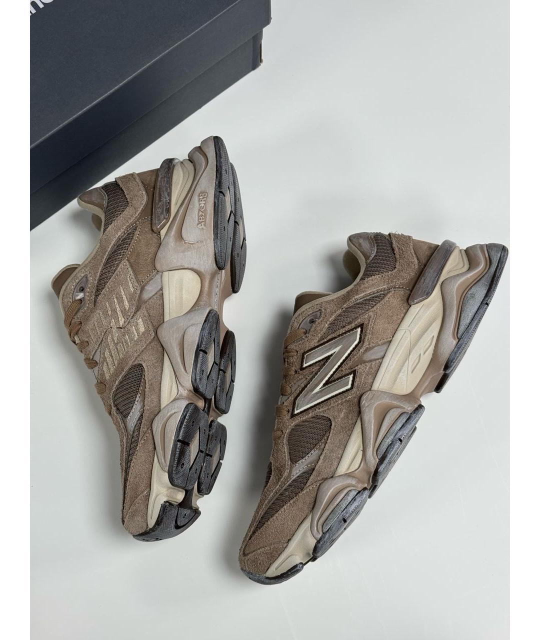 NEW BALANCE Коричневые замшевые низкие кроссовки / кеды, фото 4