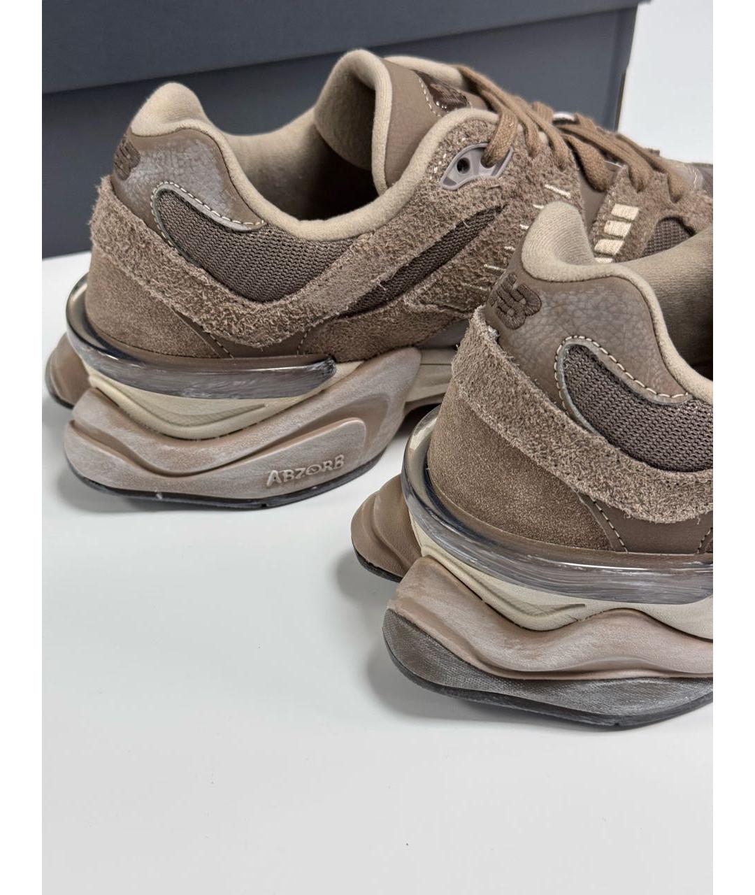 NEW BALANCE Коричневые замшевые низкие кроссовки / кеды, фото 5