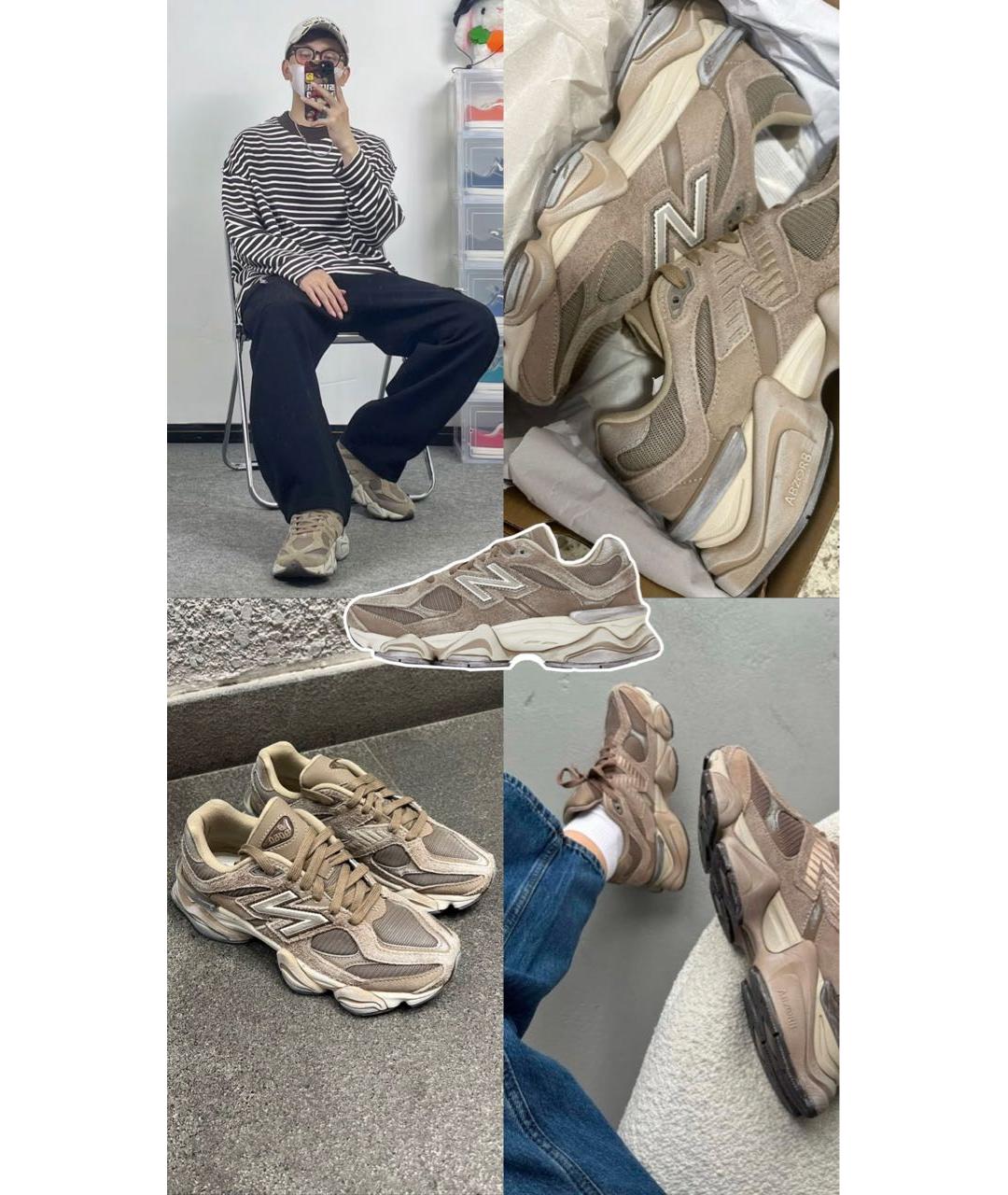 NEW BALANCE Коричневые замшевые низкие кроссовки / кеды, фото 7