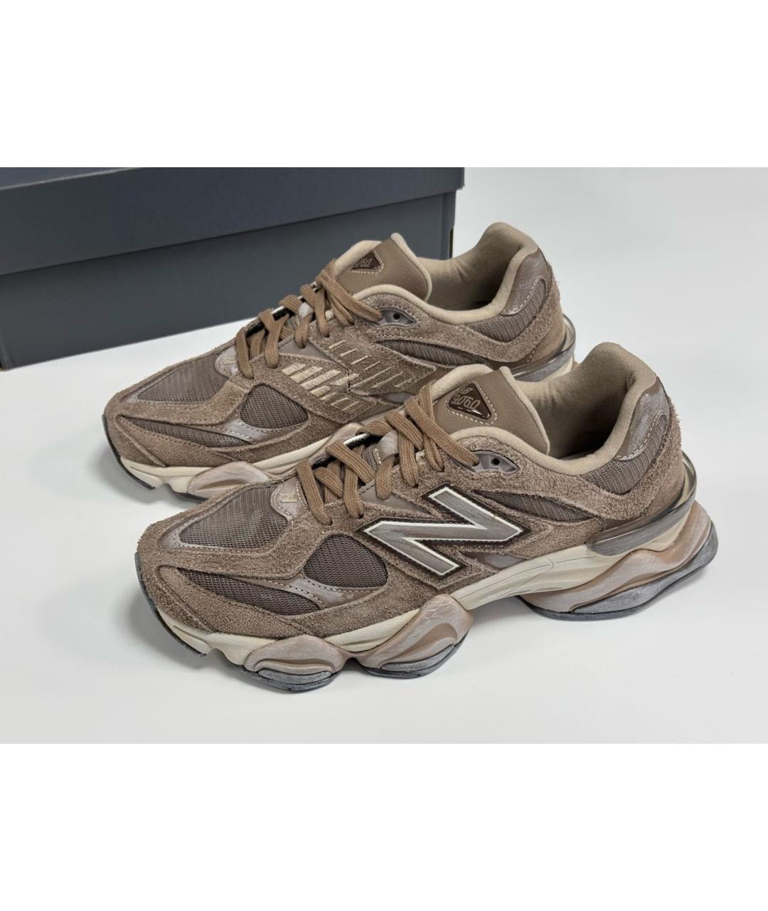 NEW BALANCE Коричневые замшевые низкие кроссовки / кеды, фото 2