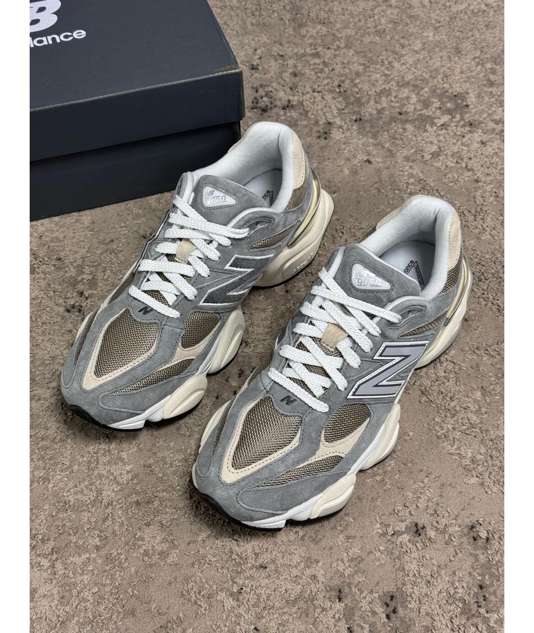 NEW BALANCE Серые замшевые низкие кроссовки / кеды, фото 3