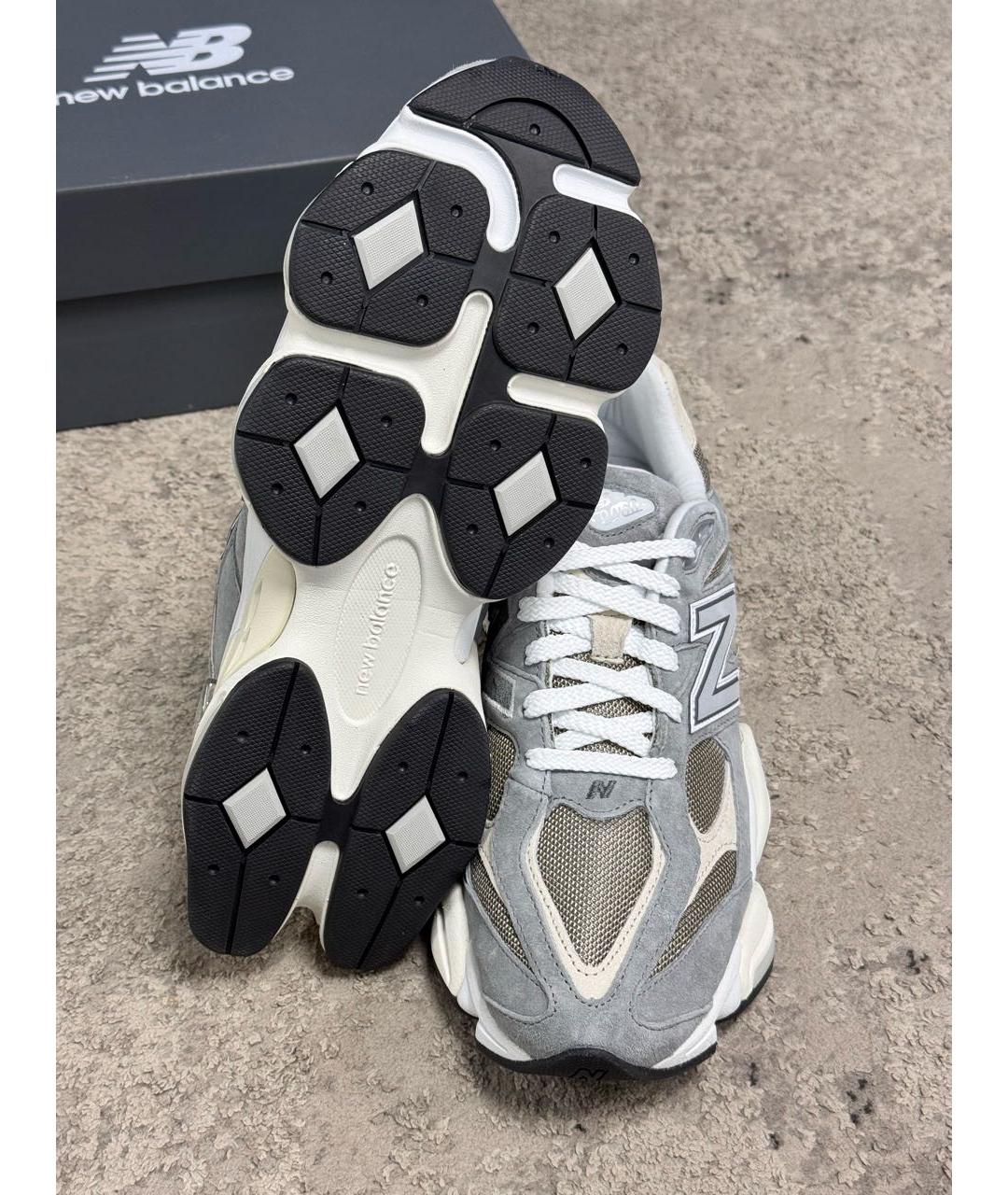 NEW BALANCE Серые замшевые низкие кроссовки / кеды, фото 7