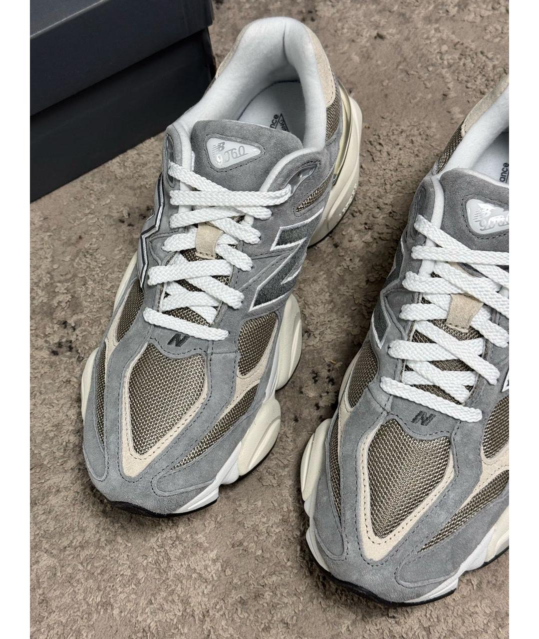 NEW BALANCE Серые замшевые низкие кроссовки / кеды, фото 4