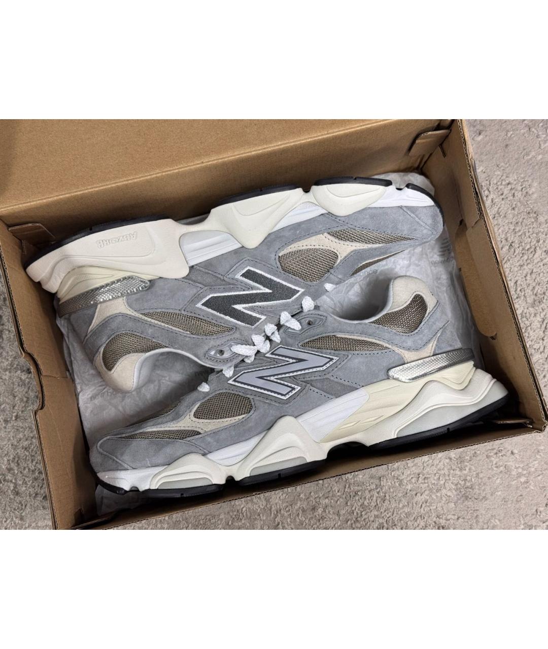 NEW BALANCE Серые замшевые низкие кроссовки / кеды, фото 2
