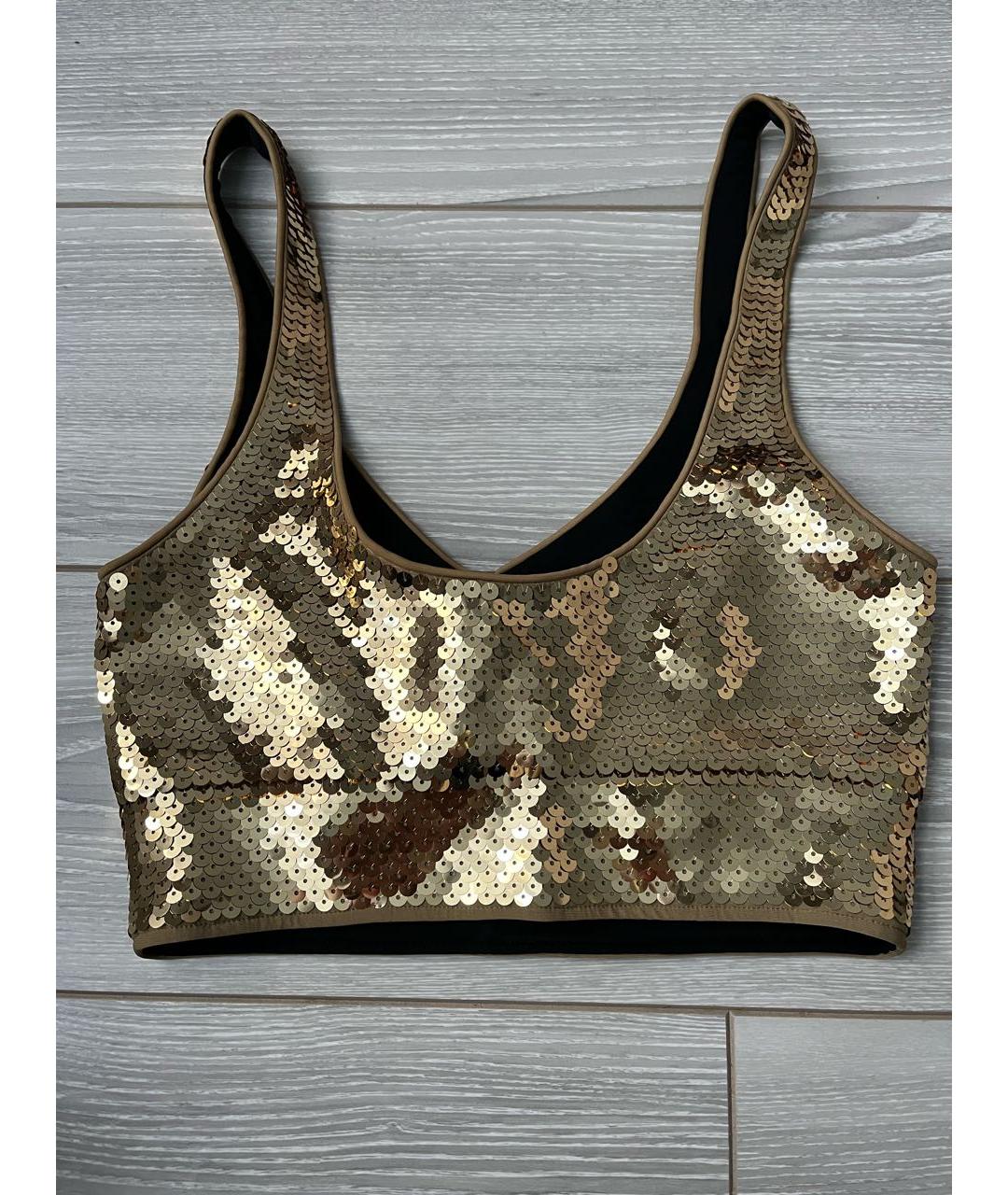 PACO RABANNE Золотой полиэстеровый корсет, фото 3