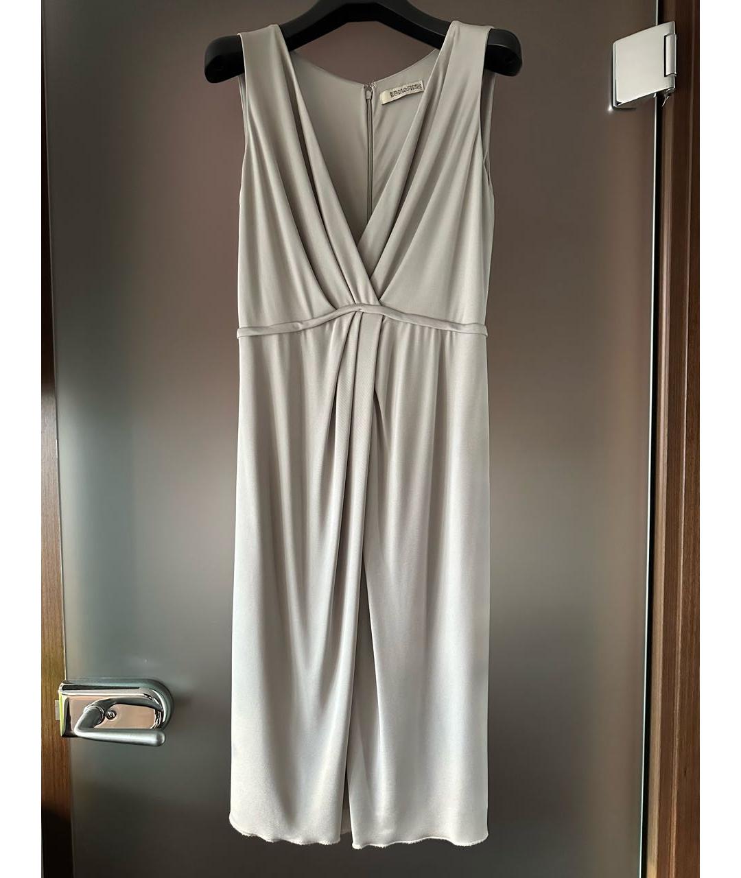 ERMANNO SCERVINO Серое вискозное коктейльное платье, фото 8