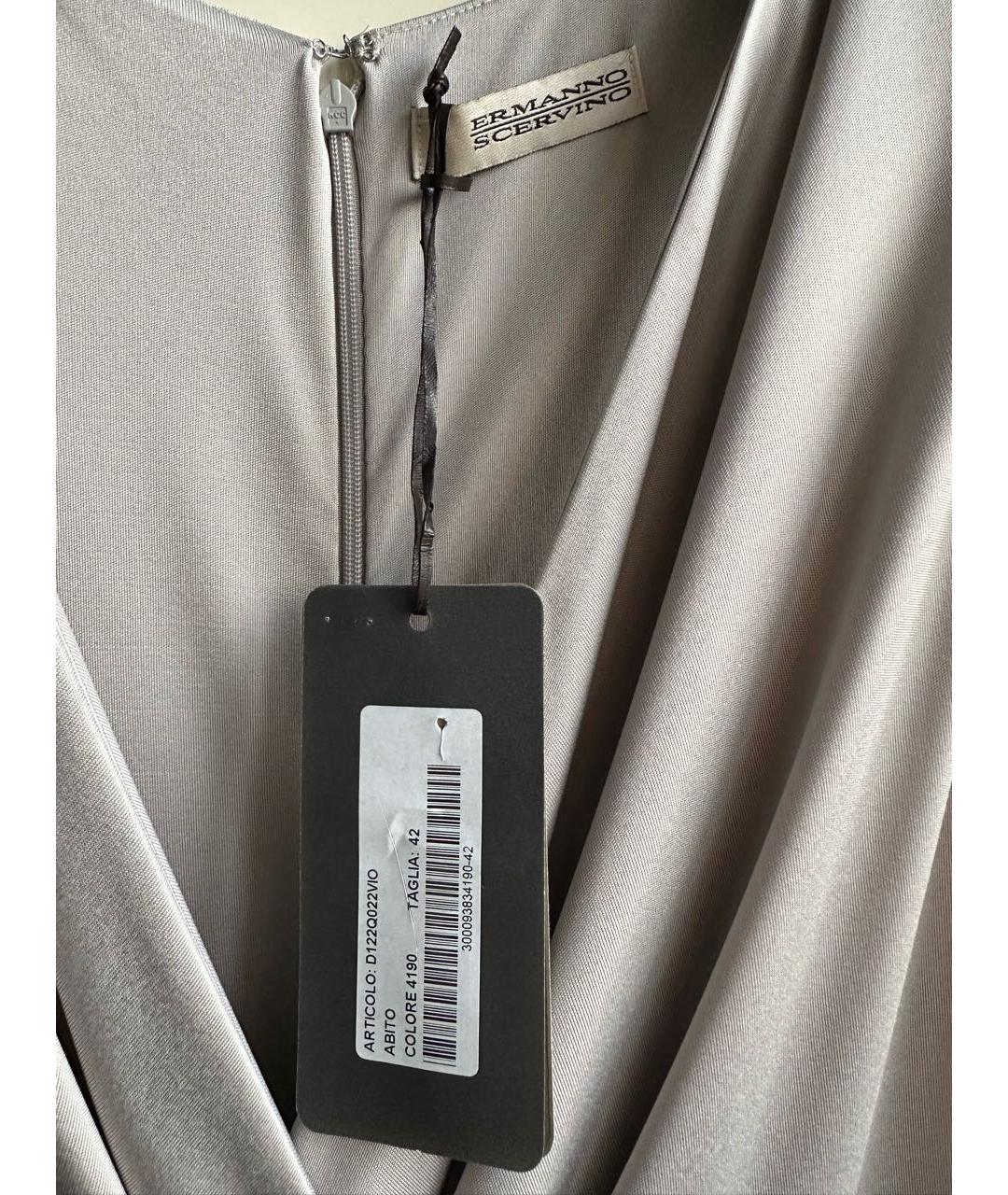 ERMANNO SCERVINO Серое вискозное коктейльное платье, фото 3