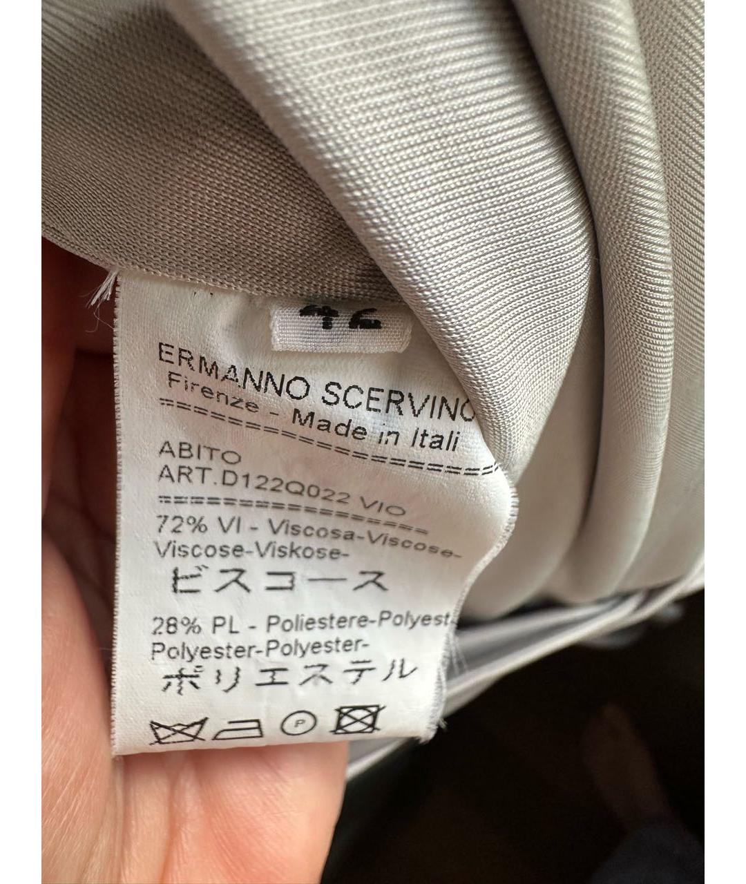 ERMANNO SCERVINO Серое вискозное коктейльное платье, фото 7