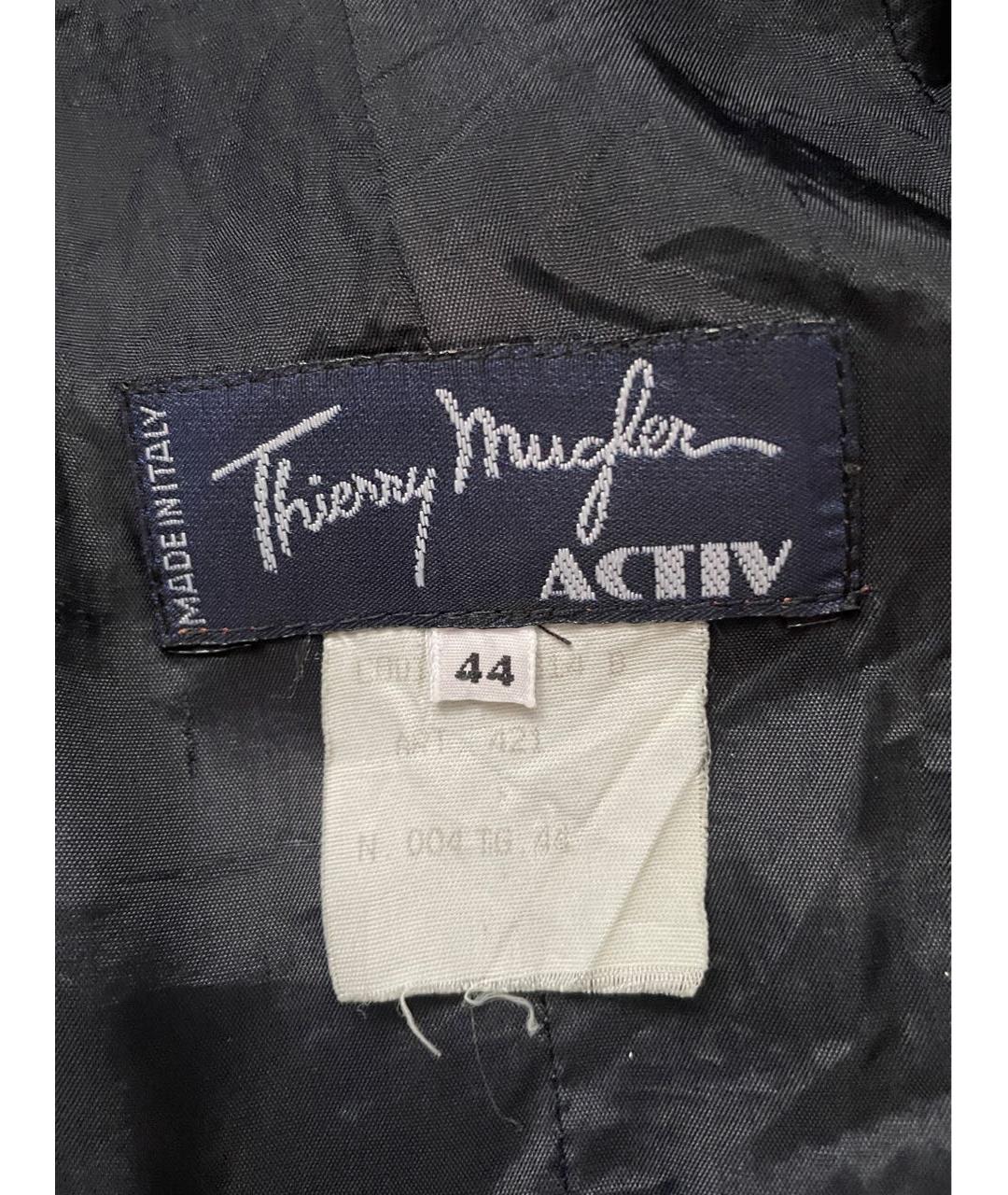 THIERRY MUGLER VINTAGE Темно-синий хлопковый жакет/пиджак, фото 5