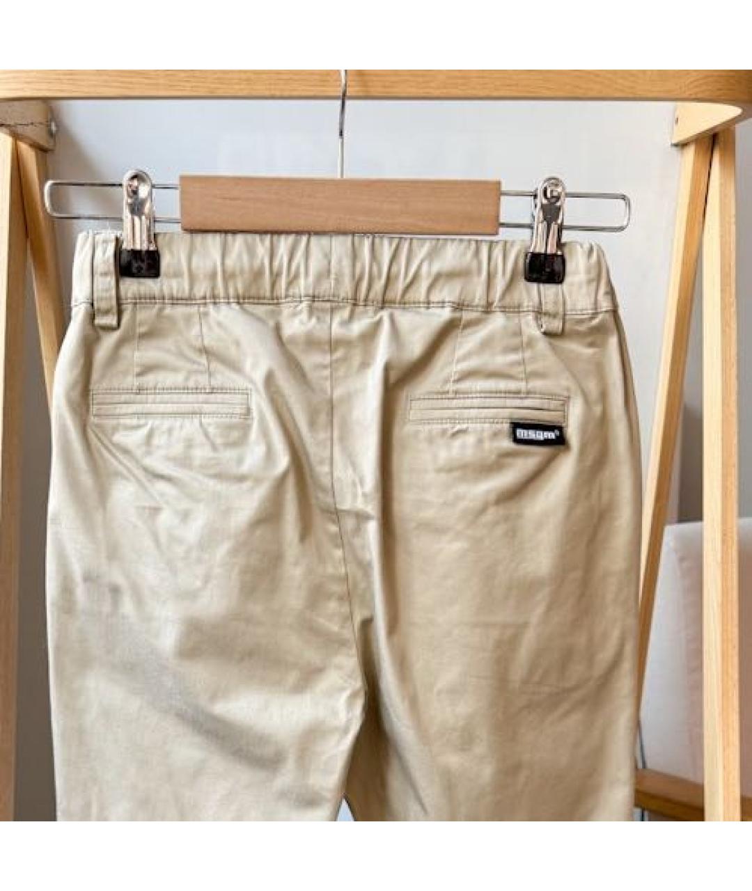 MSGM KIDS Бежевые хлопковые брюки и шорты, фото 4