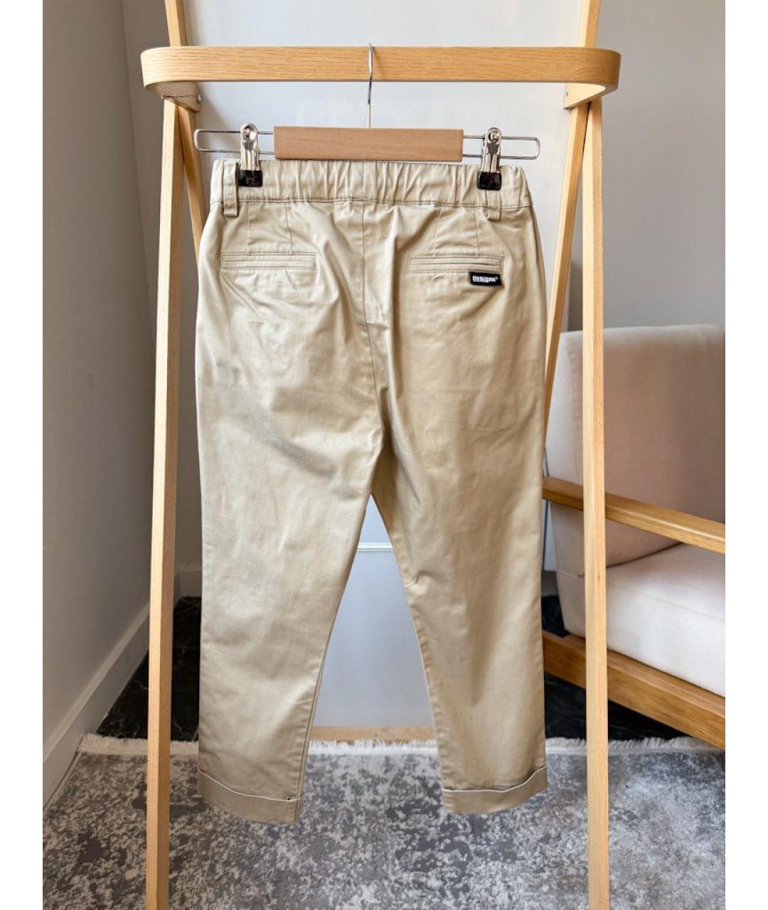 MSGM KIDS Бежевые хлопковые брюки и шорты, фото 2