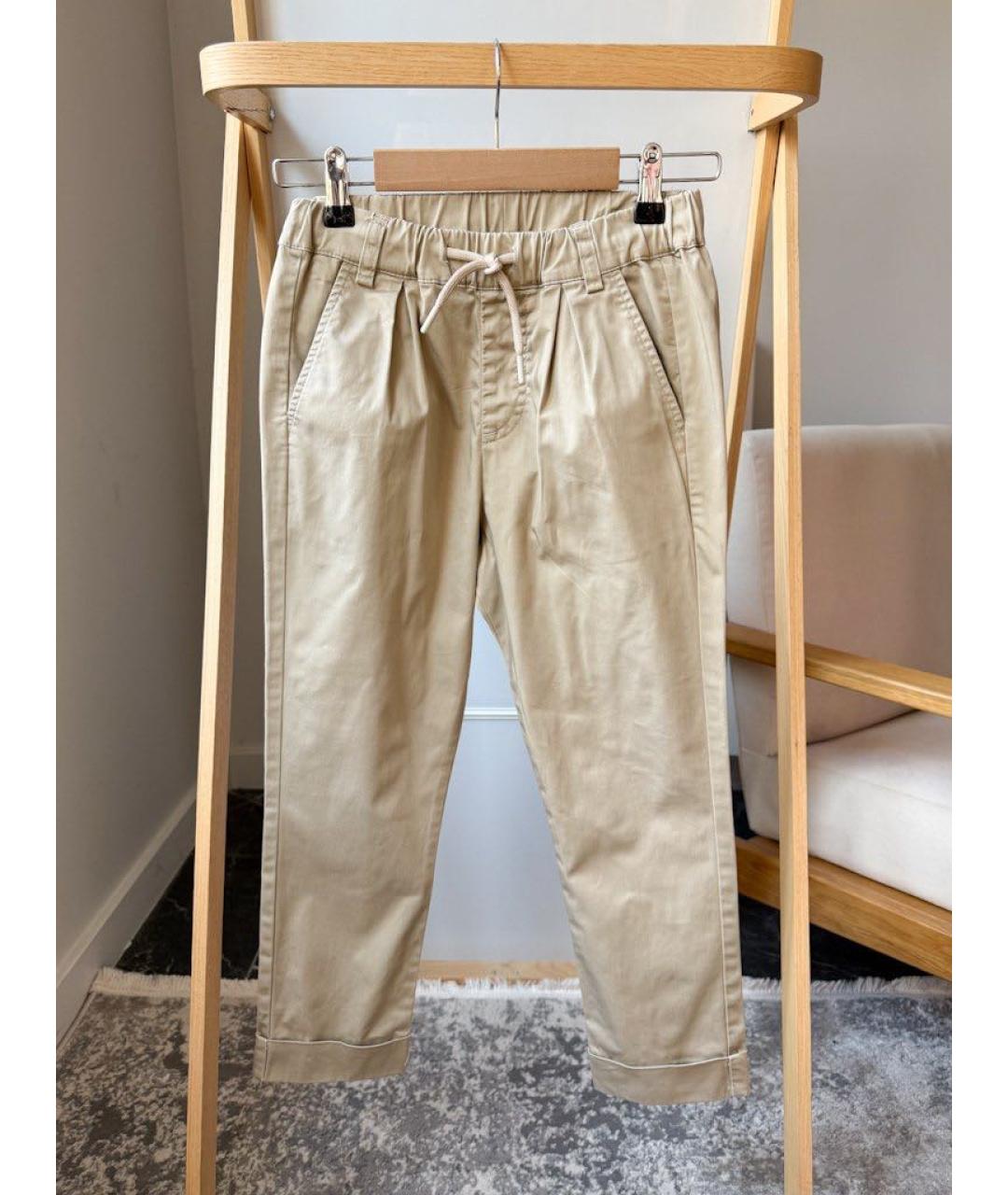 MSGM KIDS Бежевые хлопковые брюки и шорты, фото 5