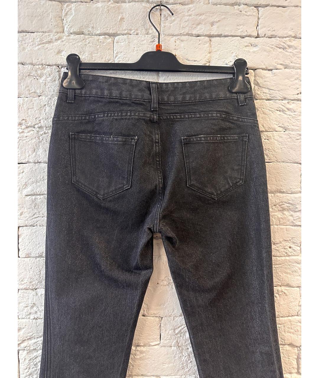 ERMANNO SCERVINO Черные хлопковые прямые джинсы, фото 8