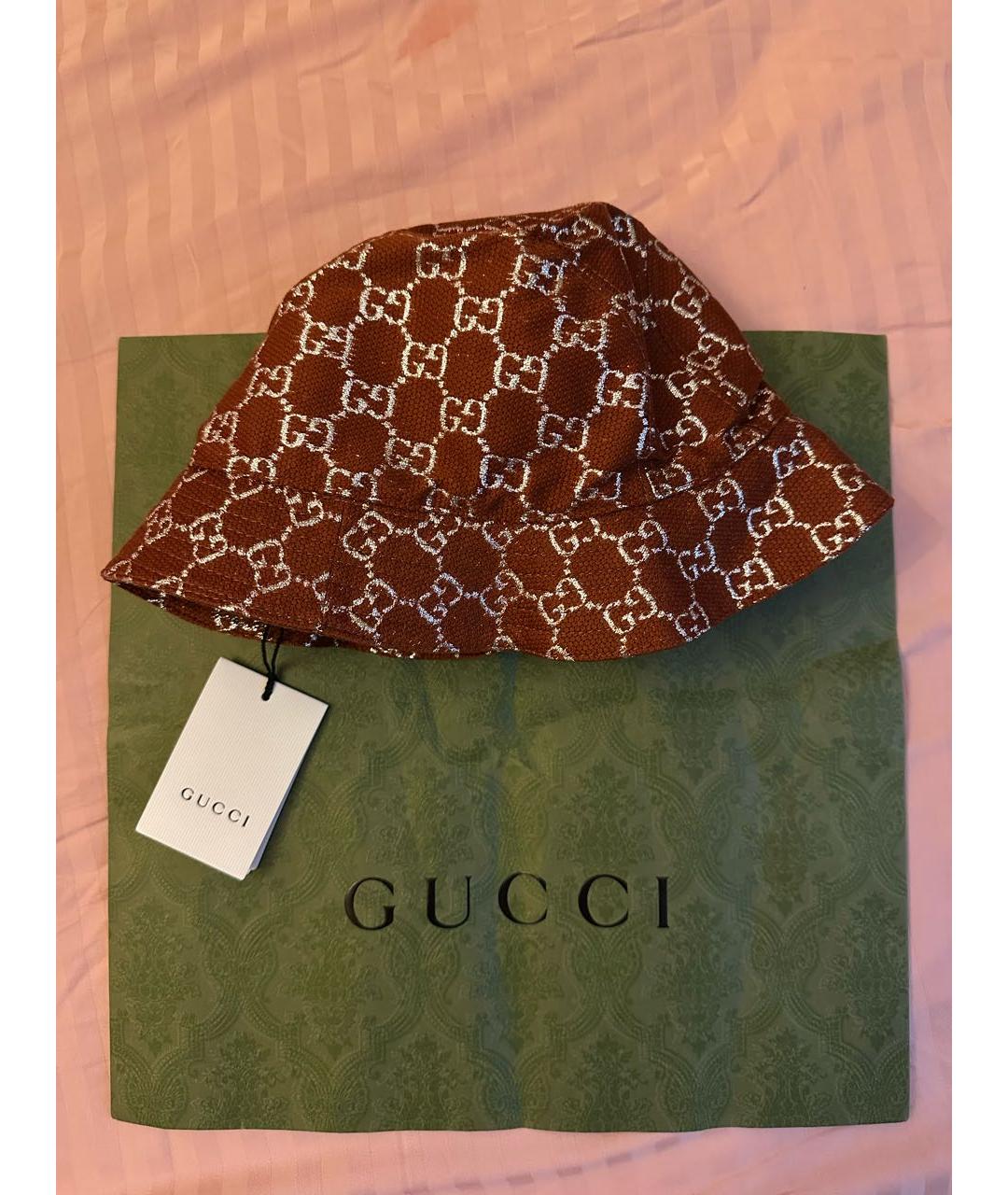 GUCCI Коричневая шерстяная панама, фото 4
