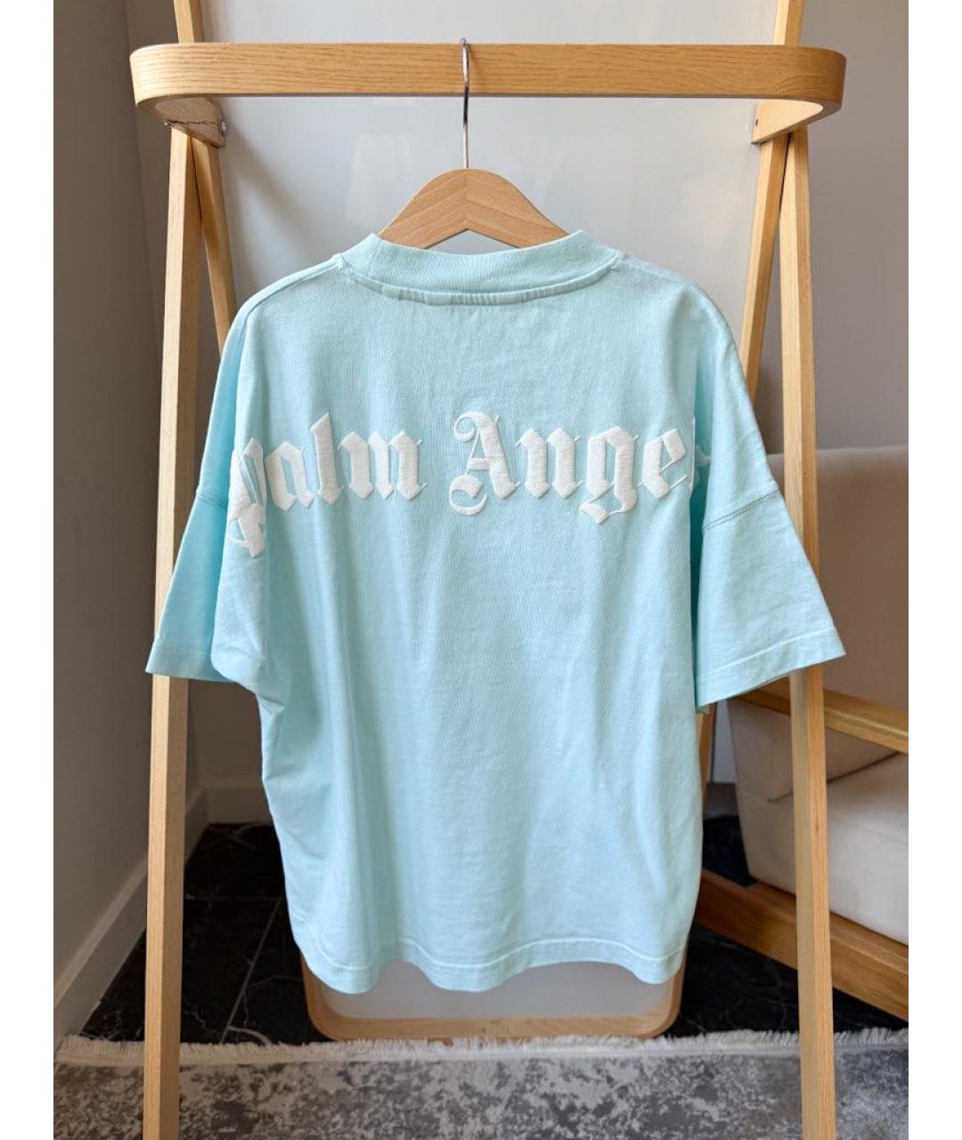 PALM ANGELS Голубой хлопковый детская футболка / топ, фото 2