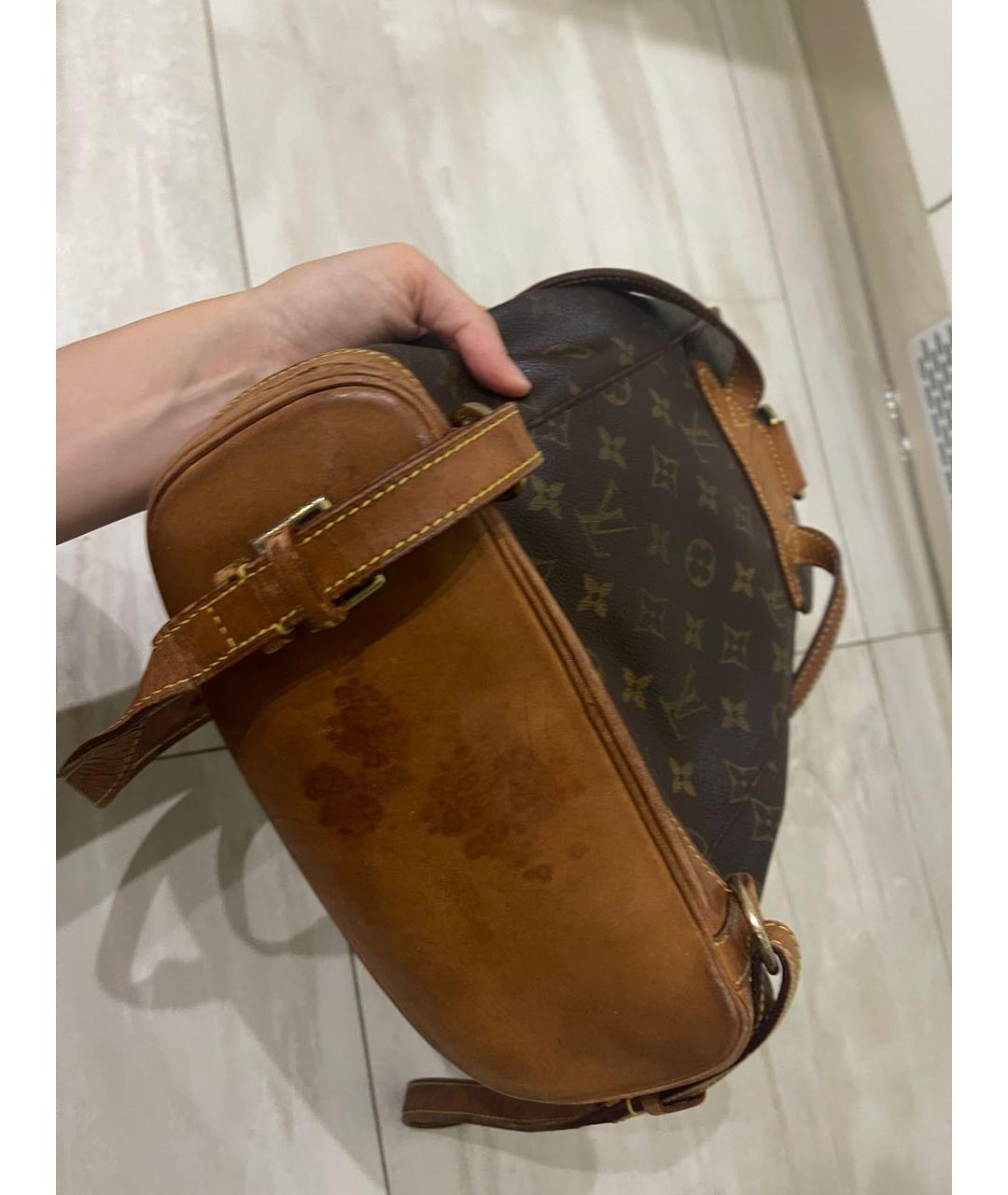 LOUIS VUITTON Коричневый кожаный рюкзак, фото 7