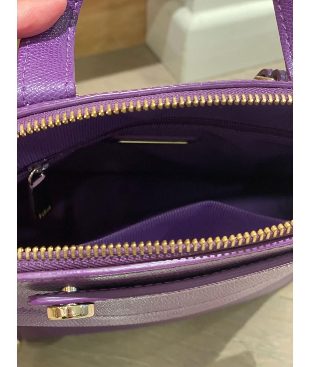 FURLA Фиолетовый кожаный рюкзак, фото 3