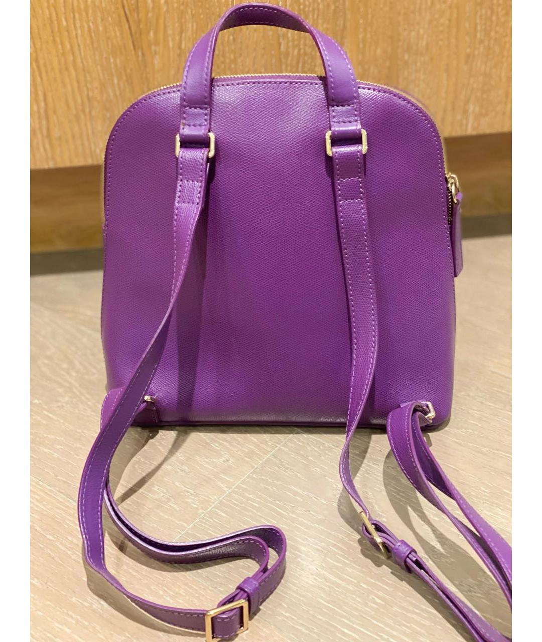 FURLA Фиолетовый кожаный рюкзак, фото 2