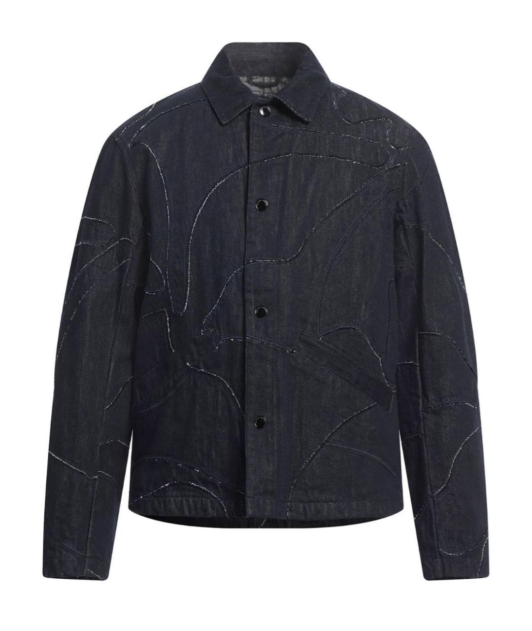 EMPORIO ARMANI Темно-синяя хлопковая куртка, фото 1