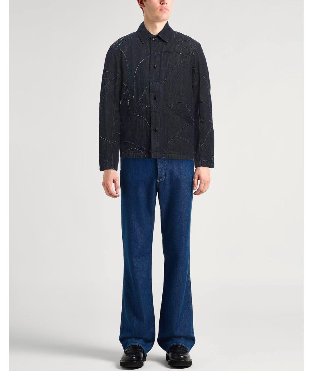 EMPORIO ARMANI Темно-синяя хлопковая куртка, фото 4
