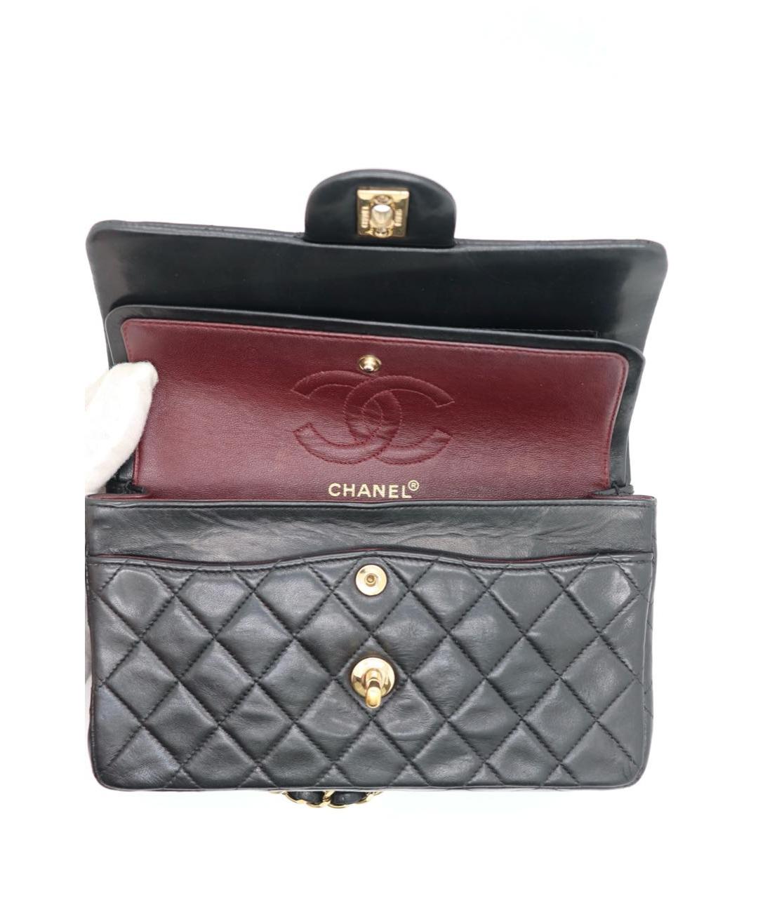 CHANEL Черная кожаная сумка через плечо, фото 6