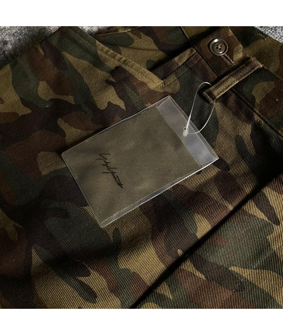 YOHJI YAMAMOTO Хаки хлопковые повседневные брюки, фото 4