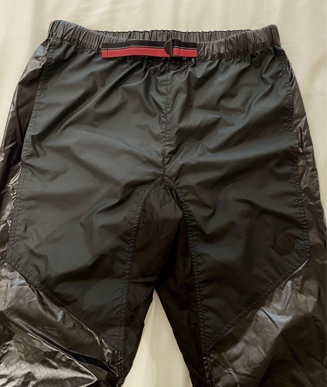 MONCLER Черные полиэстеровые повседневные брюки, фото 7