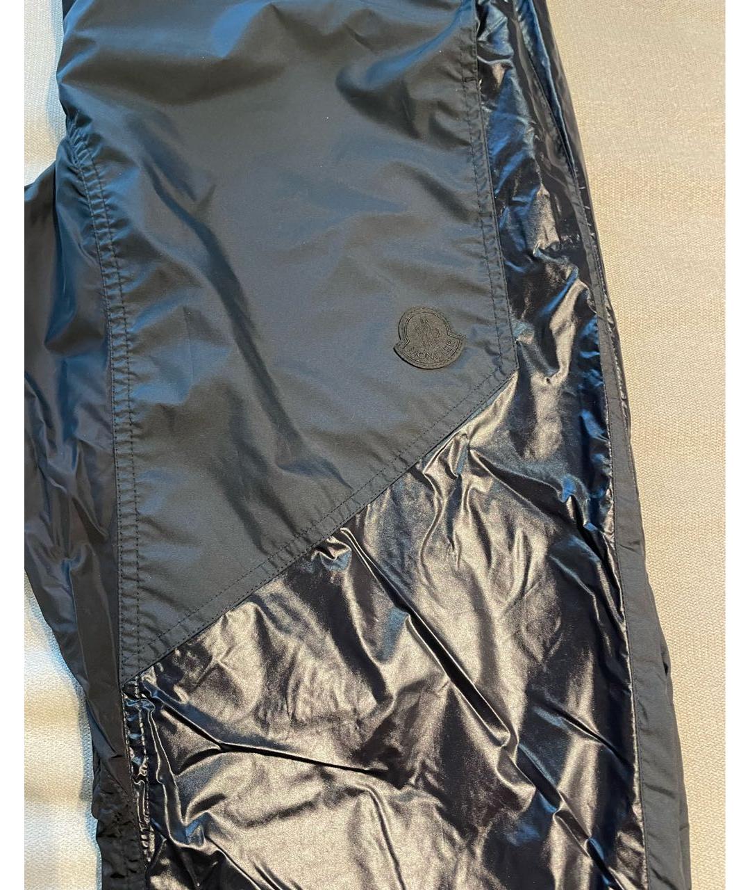 MONCLER Черные полиэстеровые повседневные брюки, фото 8