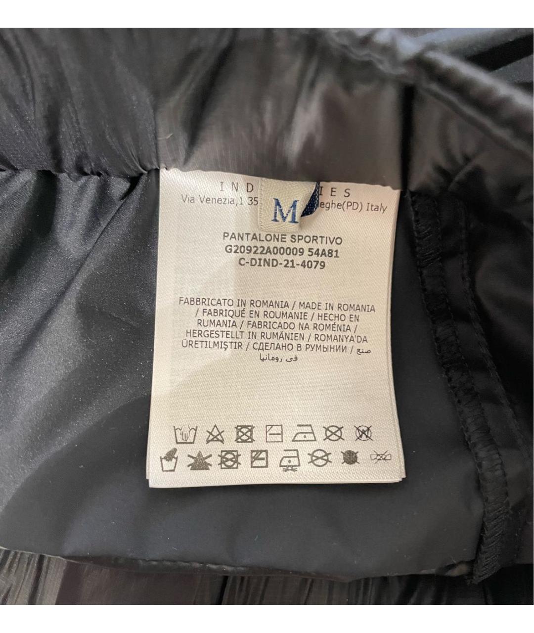 MONCLER Черные полиэстеровые повседневные брюки, фото 5