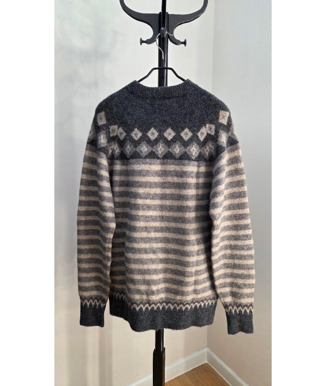 WOOLRICH Антрацитовый шерстяной джемпер / свитер, фото 2