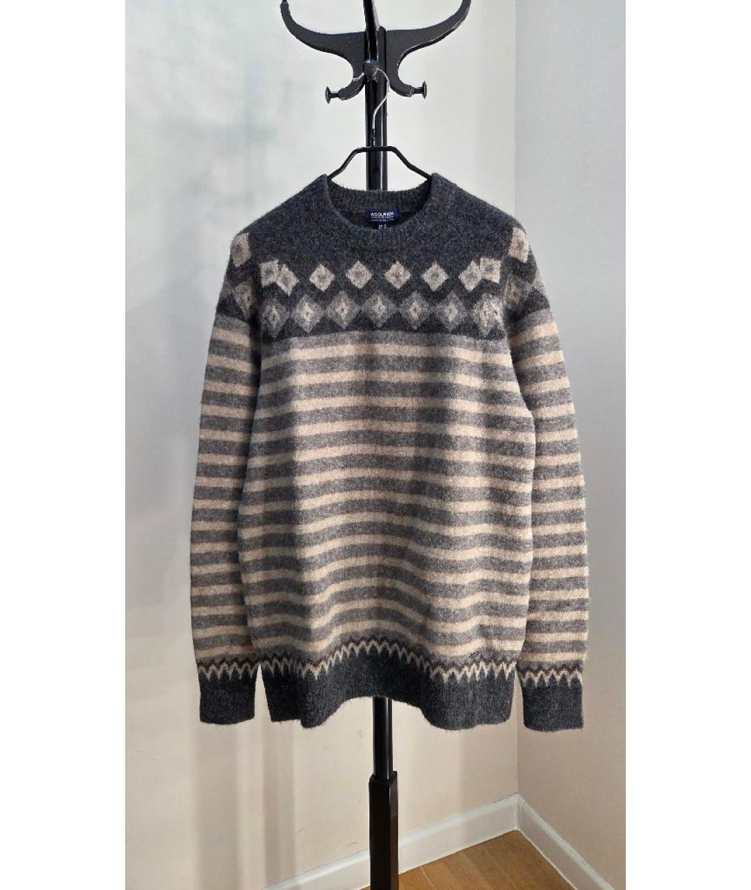 WOOLRICH Антрацитовый шерстяной джемпер / свитер, фото 8