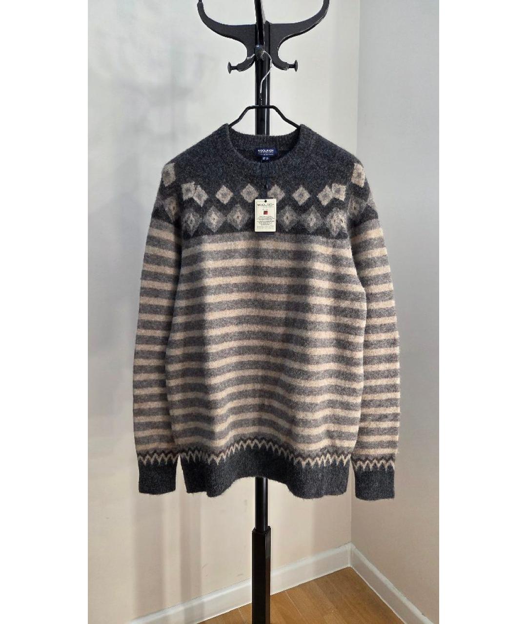 WOOLRICH Антрацитовый шерстяной джемпер / свитер, фото 3