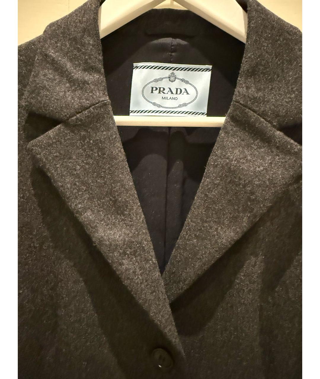 PRADA Антрацитовый жакет/пиджак, фото 3