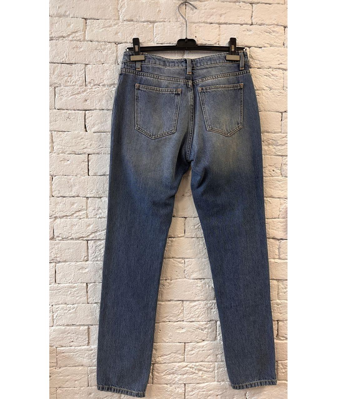 ERMANNO SCERVINO Голубые хлопковые прямые джинсы, фото 2