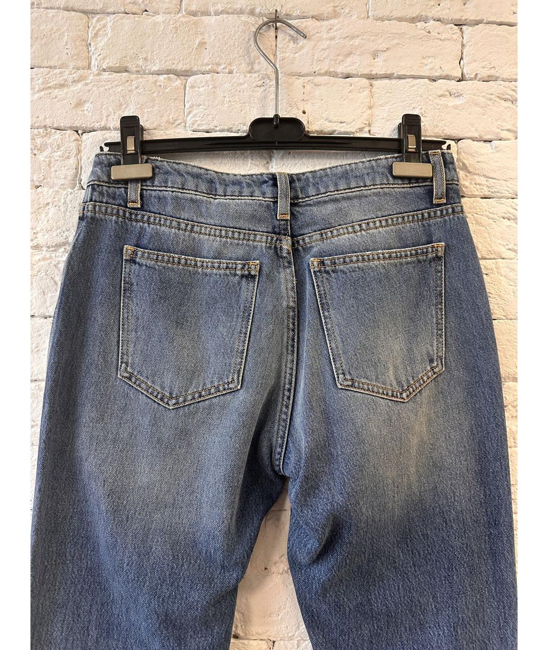 ERMANNO SCERVINO Голубые хлопковые прямые джинсы, фото 8