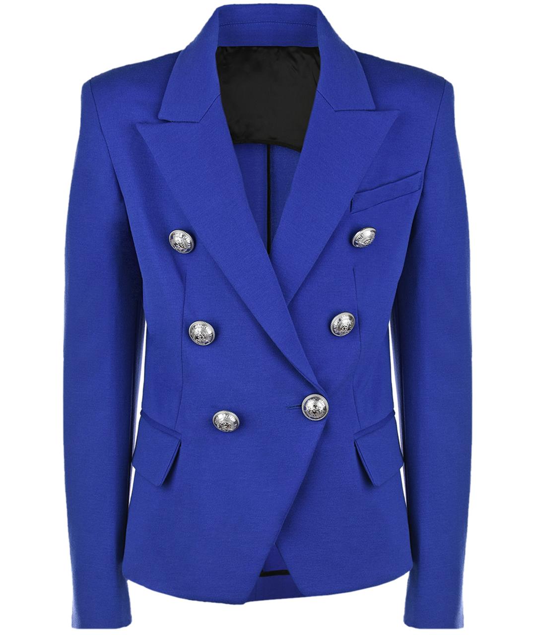 BALMAIN Фиолетовый хлопковый жакет/пиджак, фото 1